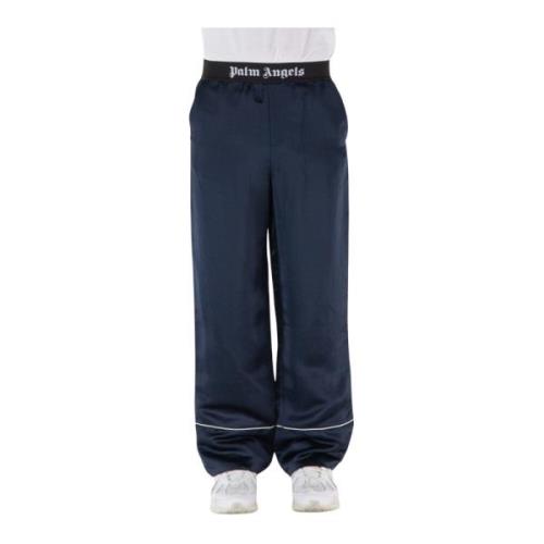 Satin Pyjama Broek Palm Angels , Blue , Heren