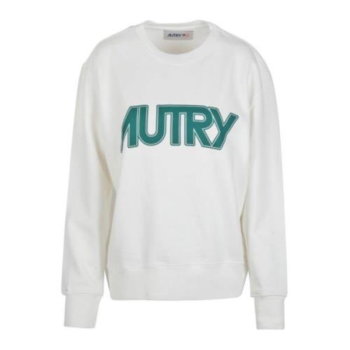 Maxi Logo Sweatshirt Autry , White , Dames