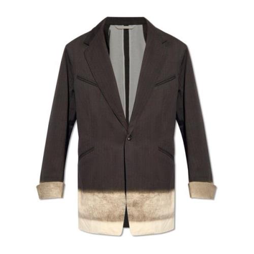 Blazer met trompe loeil-print Maison Margiela , Black , Heren