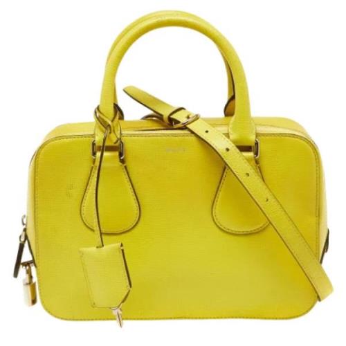 Pre-owned Leather handbags Bally Pre-owned , Yellow , Dames