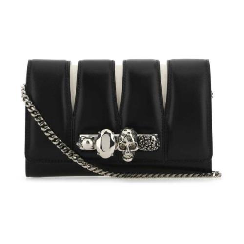 De Slash Clutch van tweedelig nappaleer Alexander McQueen , Black , Da...