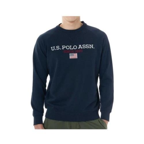 Geborduurde Katoenen Crewneck Sweatshirt U.s. Polo Assn. , Blue , Here...