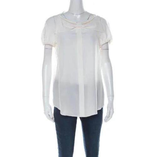 Pre-owned Silk tops Moschino Pre-Owned , White , Dames