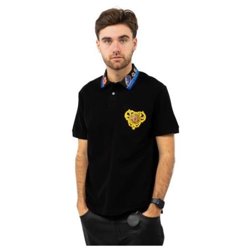 Korte Mouw Polo Shirt Versace Jeans Couture , Black , Heren