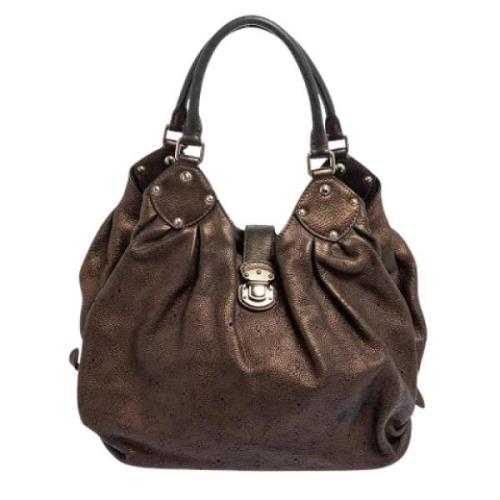 Pre-owned Leather handbags Louis Vuitton Vintage , Brown , Dames