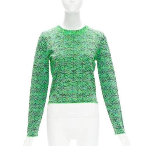 Pre-owned Wool tops Loewe Pre-owned , Green , Dames