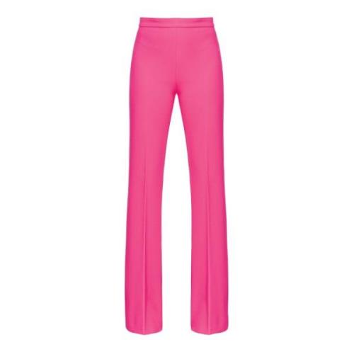 Elegante Flared Crepe Broek Pinko , Pink , Dames