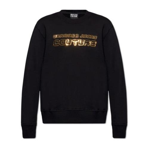 Sweatshirt met logo Versace Jeans Couture , Black , Heren