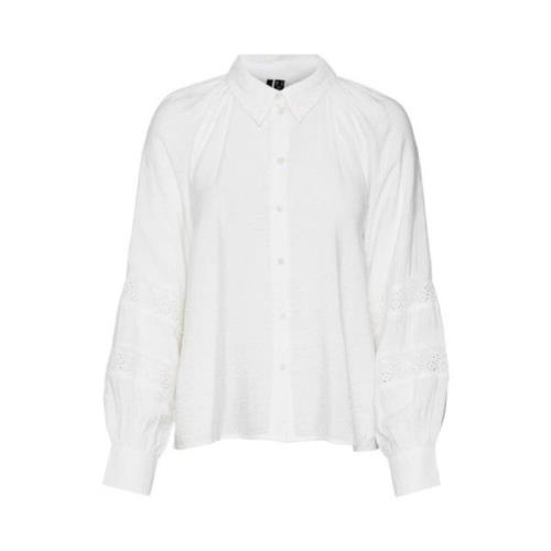 Snow White LS Shirt | Freewear Wit Vero Moda , White , Dames