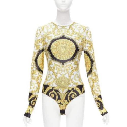 Pre-owned Fabric tops Versace Pre-owned , Yellow , Dames