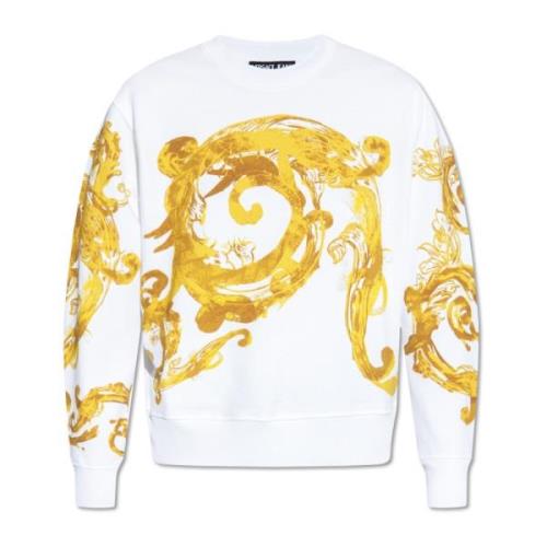 Bedrukte sweatshirt Versace Jeans Couture , White , Heren