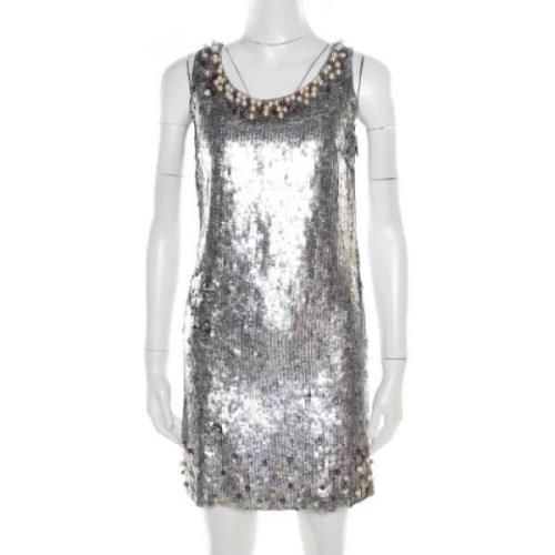 Pre-owned Fabric dresses Valentino Vintage , Gray , Dames