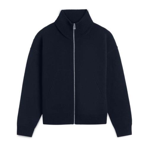 Zachte Wolmix Zip-Up Sweater Axel Arigato , Blue , Heren