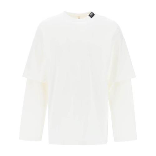 Gelaagd T-shirt met lange mouwen Oamc , White , Heren