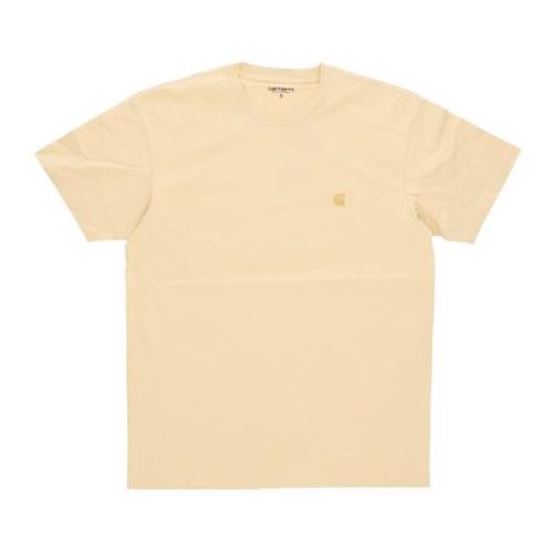 Heren Chase T-Shirt in Citron/Goud Carhartt Wip , Beige , Heren