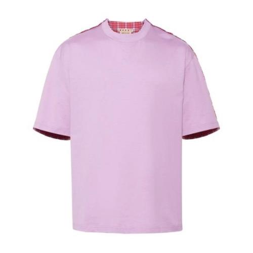Paars Multikleur T-Shirt Marni , Purple , Heren