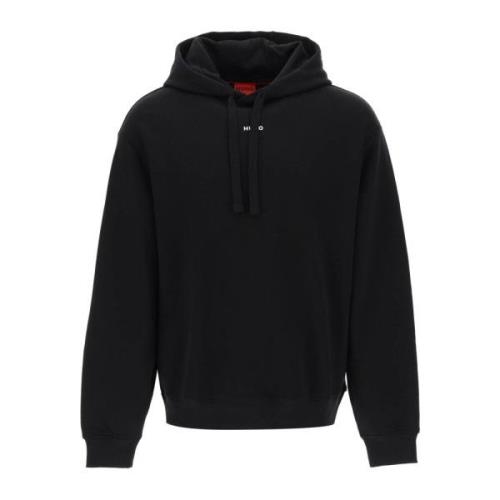 Contrasterende Logo Hoodie van Puur Katoenen French Terry Hugo Boss , ...