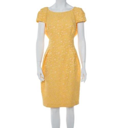 Pre-owned Fabric dresses Carolina Herrera Pre-owned , Yellow , Dames