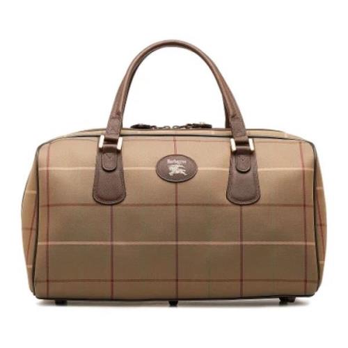 Pre-owned Leather handbags Burberry Vintage , Brown , Dames