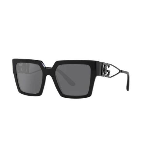 Zwarte zonnebril met originele hoes Dolce & Gabbana , Black , Dames