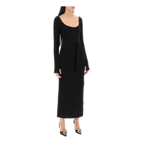 Maxi jurk met scoop halslijn Norma Kamali , Black , Dames