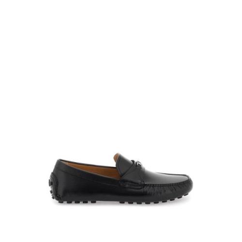 Gancini Loafers van korrelig leer Salvatore Ferragamo , Black , Heren