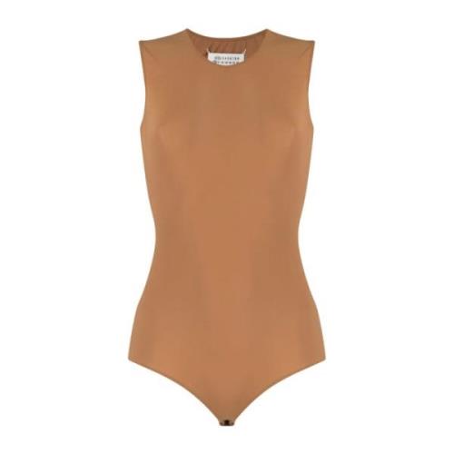 Terra Mouwloze Bodysuit Maison Margiela , Beige , Dames