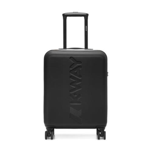 Reiskoffer met Maxi Logo K-Way , Black , Unisex