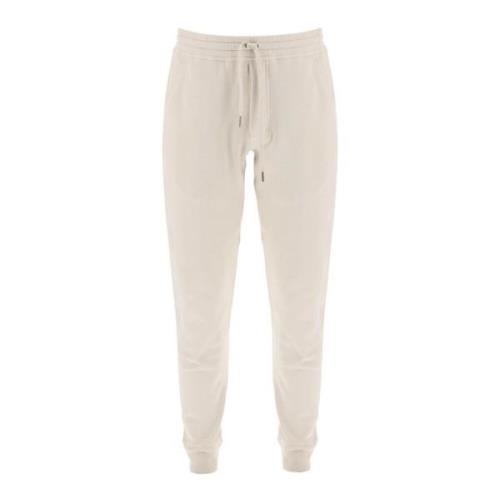 Katoenen sweatpants met trekkoord en geribbelde boorden Tom Ford , Whi...