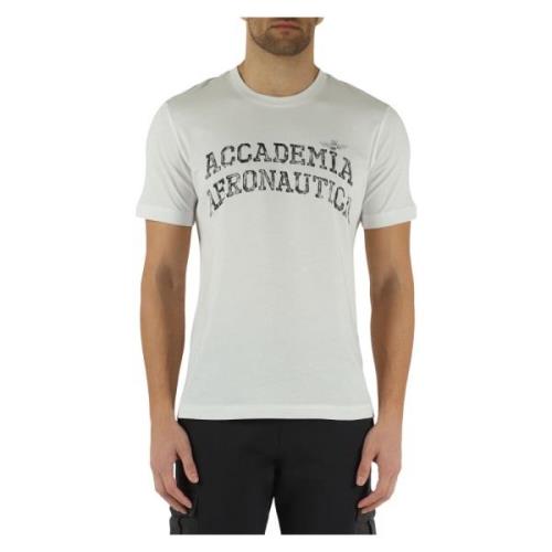 Katoenen Logo T-shirt Aeronautica Militare , White , Heren
