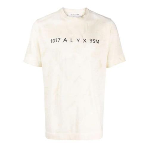 Logo Print Katoenen T-shirt 1017 Alyx 9SM , White , Heren