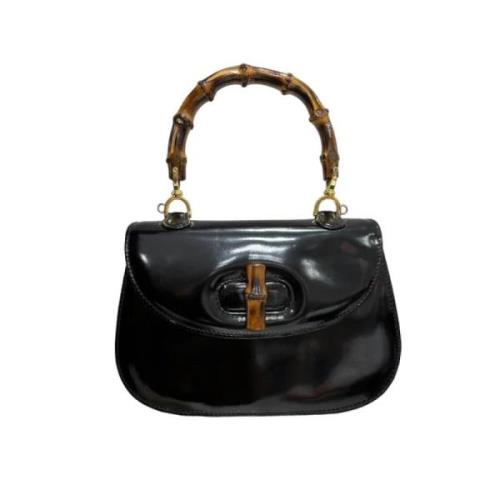 Pre-owned Leather handbags Gucci Vintage , Black , Dames