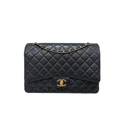 Pre-owned Leather chanel-bags Chanel Vintage , Black , Dames