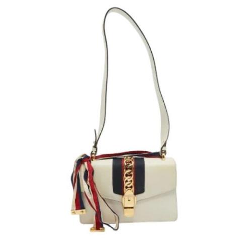 Pre-owned Leather gucci-bags Gucci Vintage , White , Dames