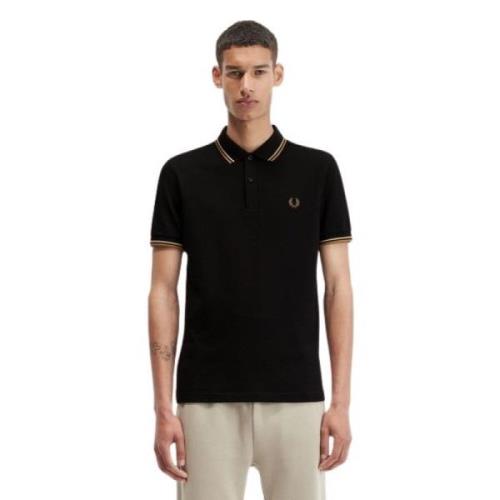 Zwarte Twin Tipped Polo Shirt Fred Perry , Black , Heren