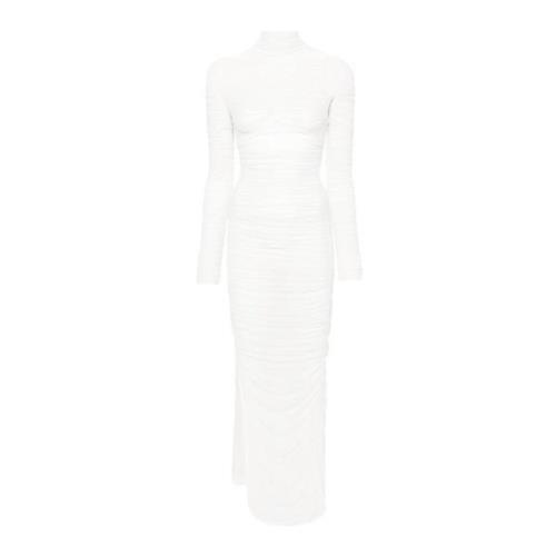 Warm Witte Mesh Badjas Mugler , White , Dames