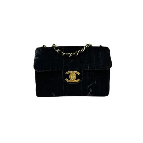 Pre-owned Velvet chanel-bags Chanel Vintage , Black , Dames