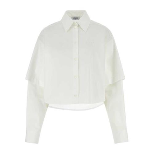 Witte Poplin Overhemd Off White , White , Dames