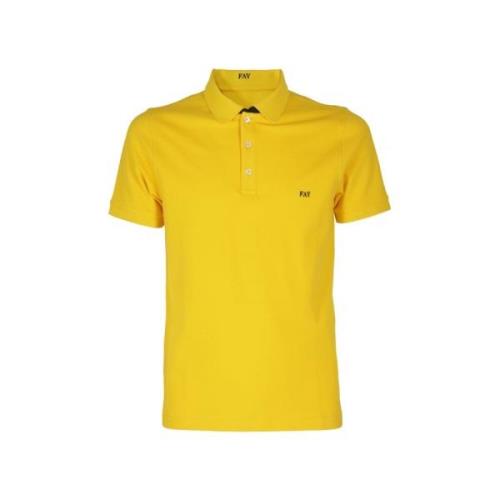 Giallo Polo Shirt - Regular Fit Fay , Yellow , Heren
