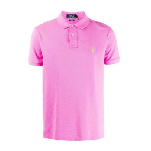 Slim Fit Poloshirt met geborduurd logo Ralph Lauren , Pink , Heren
