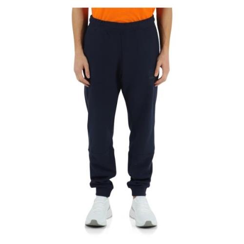 Katoenen sweatpants met logo print Emporio Armani EA7 , Blue , Heren