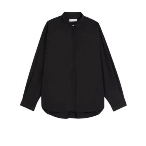 Klassieke Zwarte Katoenen Overhemd Mackintosh , Black , Dames