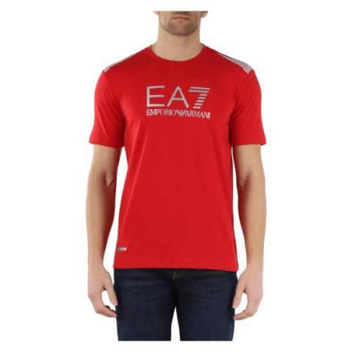 Natuurlijke Ventus7 Katoenen T-Shirt Emporio Armani EA7 , Red , Heren