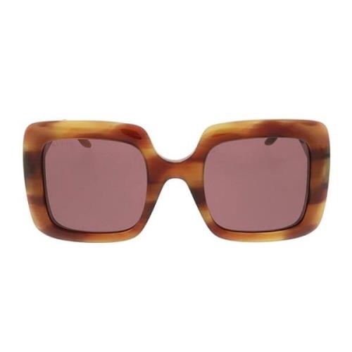 Gucci Dames Oversized Vierkante Zonnebril Gucci , Brown , Dames