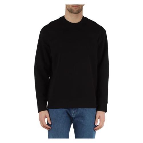 Dubbel Jersey Katoenen Sweatshirt Emporio Armani , Black , Heren