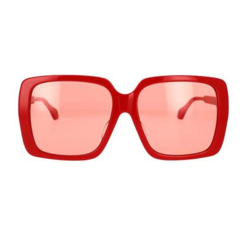 Gucci Gg0567San 005 Zonnebril Gucci , Red , Unisex
