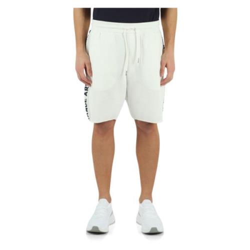Sportieve katoenen shorts met logobanden Armani Exchange , White , Her...