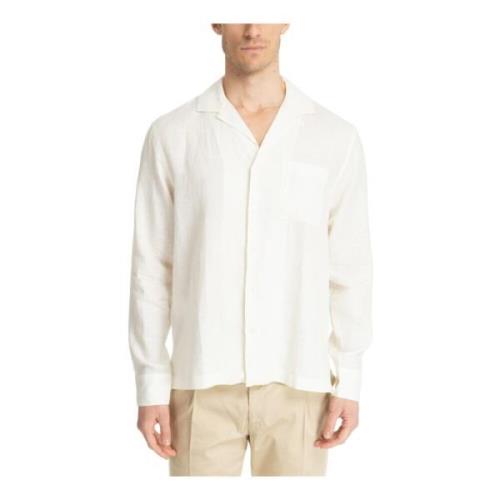 Effen korte mouwen overhemd met knoopsluiting en zak Lardini , White ,...