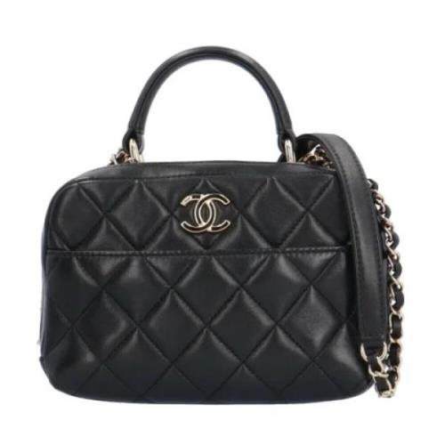 Pre-owned Leather shoulder-bags Chanel Vintage , Black , Dames