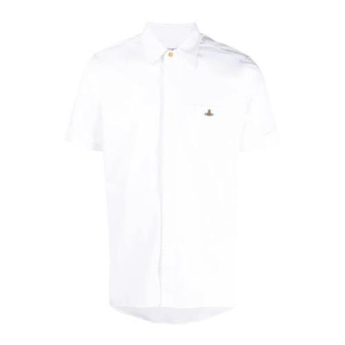 Witte korte mouwen shirt Vivienne Westwood , White , Heren